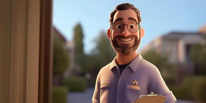 HVAC technician smiling